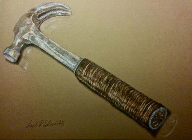 Tool Drawing 2 (Hammer with Leather-covered Handle)